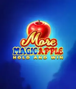 Step into the enchanting world of More Magic Apple Hold and Win Slot by 3 Oaks Gaming, highlighting a shimmering red apple on a vivid blue background. This image captures the game's theme of enchantment and wonder. Suited for fans of fantasy, the vibrant visuals and attractive design make this slot stand out. 