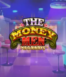 Experience the exciting world of The Money Men Megaways game by Pragmatic Play, showcasing a striking logo with shining stars on a luxurious casino setting. This graphic portrays the excitement and glamour of casino gaming with its eye-catching design and colorful ambiance. Perfect for slot game lovers looking for a taste of Vegas. 