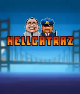 Dive into the action-packed world of the Hellcatraz game by Relax Gaming, featuring a quirky prisoner and a guard with the infamous Alcatraz prison and San Francisco skyline in the background. This image captures the adventure and mischief of an prison break-themed game, ideal for those who enjoy playful themes, offering a nostalgic adventure. 