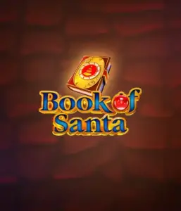 Immerse yourself in the holiday spirit with the Book of Santa game by Endorphina, highlighting an intricately designed golden book decorated with Santa's iconic seal. This image conveys the magic and mystery of Christmas, set against a warm red background. Great for holiday season gaming, delivering a captivating adventure. 