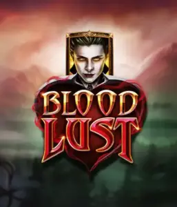 A dark and seductive view of the Blood Lust slot by ELK Studios, featuring gothic vampire symbols and a haunting castle backdrop. The visual emphasizes the slot's enthralling atmosphere, enhanced by its distinctive features, appealing for those drawn to the allure of the undead.